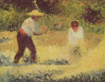 Georges Seurat Werke - der Stein Brecher 1884